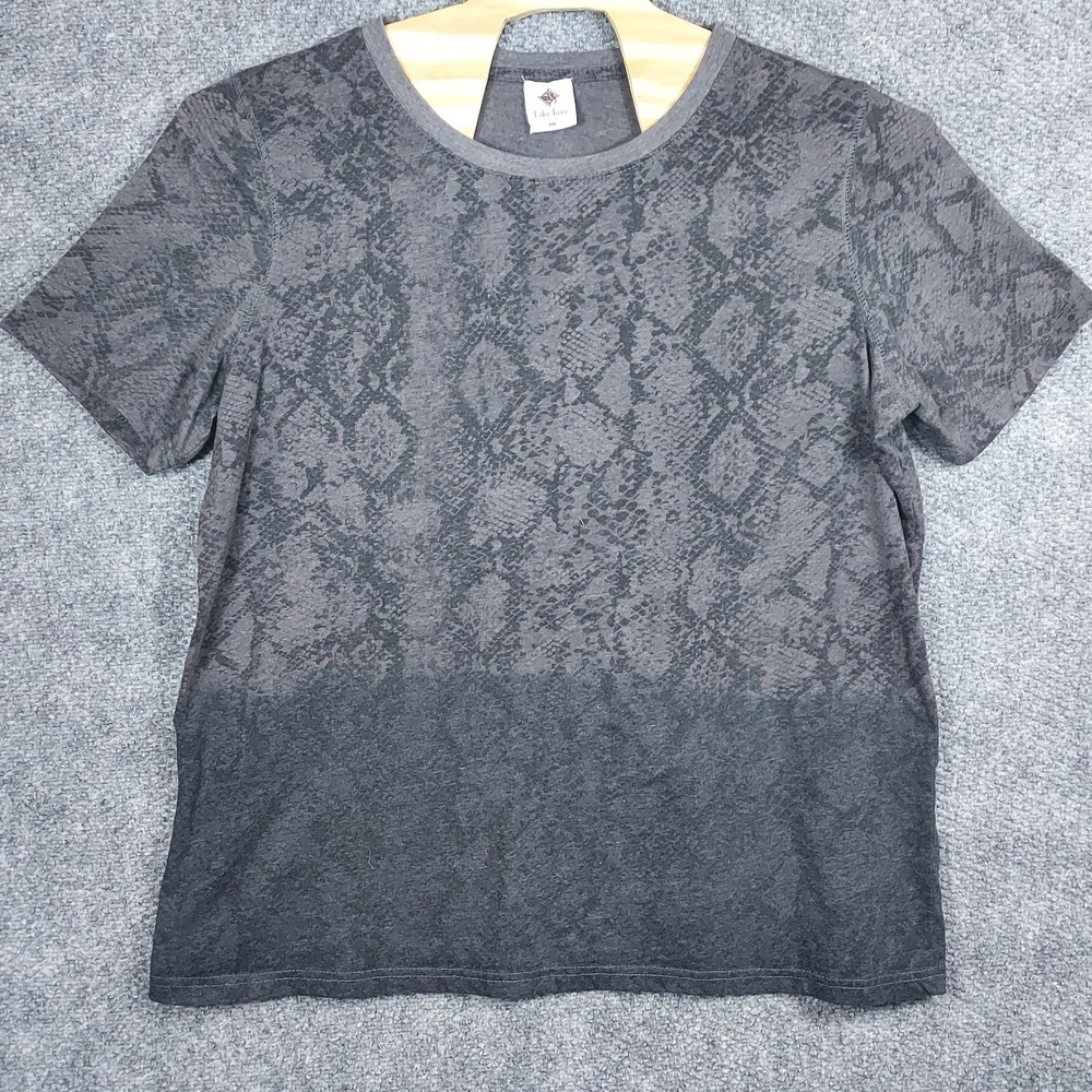 Like Love 3X Gray Knit 60% Cotton 40% Polyester Crew Neck Short Sleeve T-Shirt